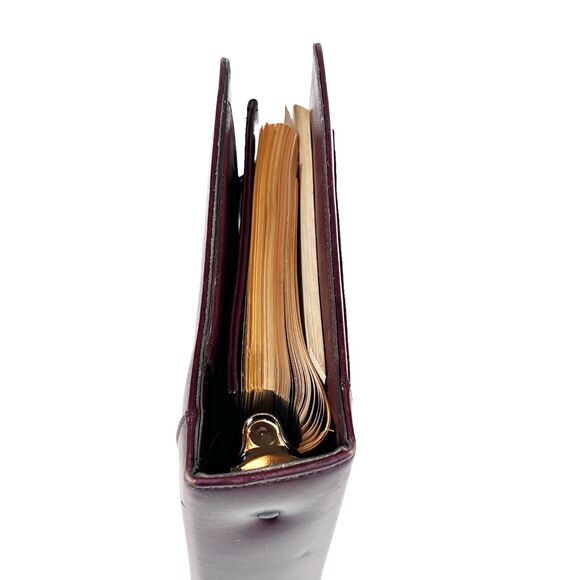 Con Conti Leather 3 Ring Calendar Organizer Binder Zip Pouch Harper House System - Picture 5 of 16